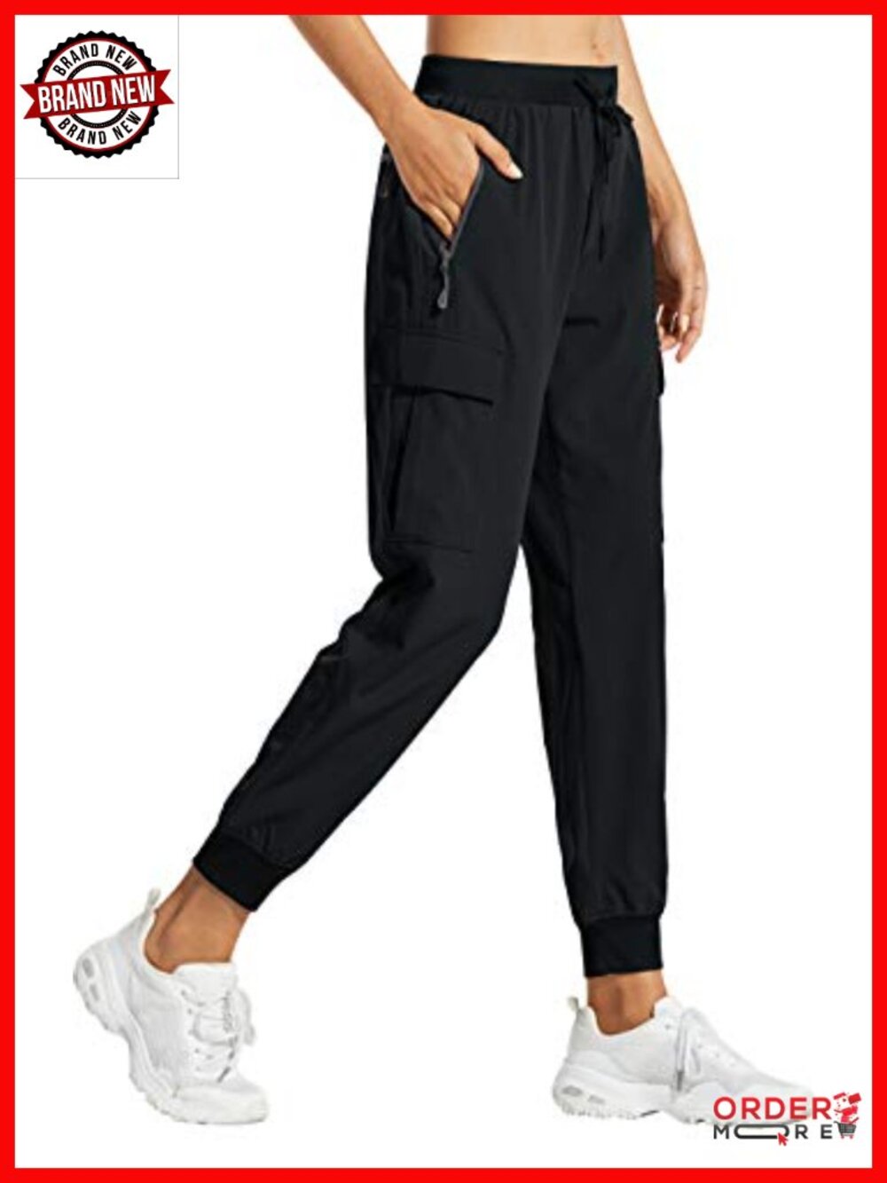 Women's Hiking Cargo Pants Quick Dry Joggers Petite